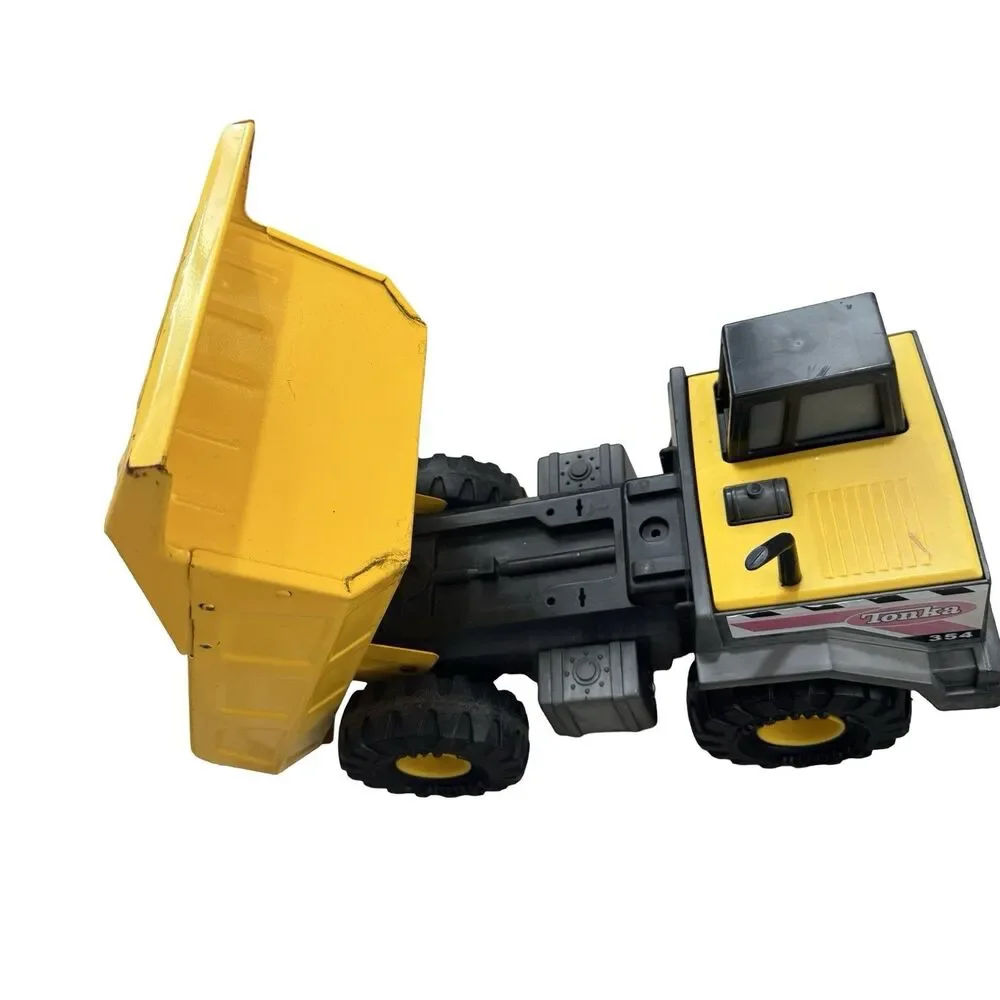 2012 Tonka 354 Large Yellow Dump Truck Metal Pressed Steel Hasbro Toy